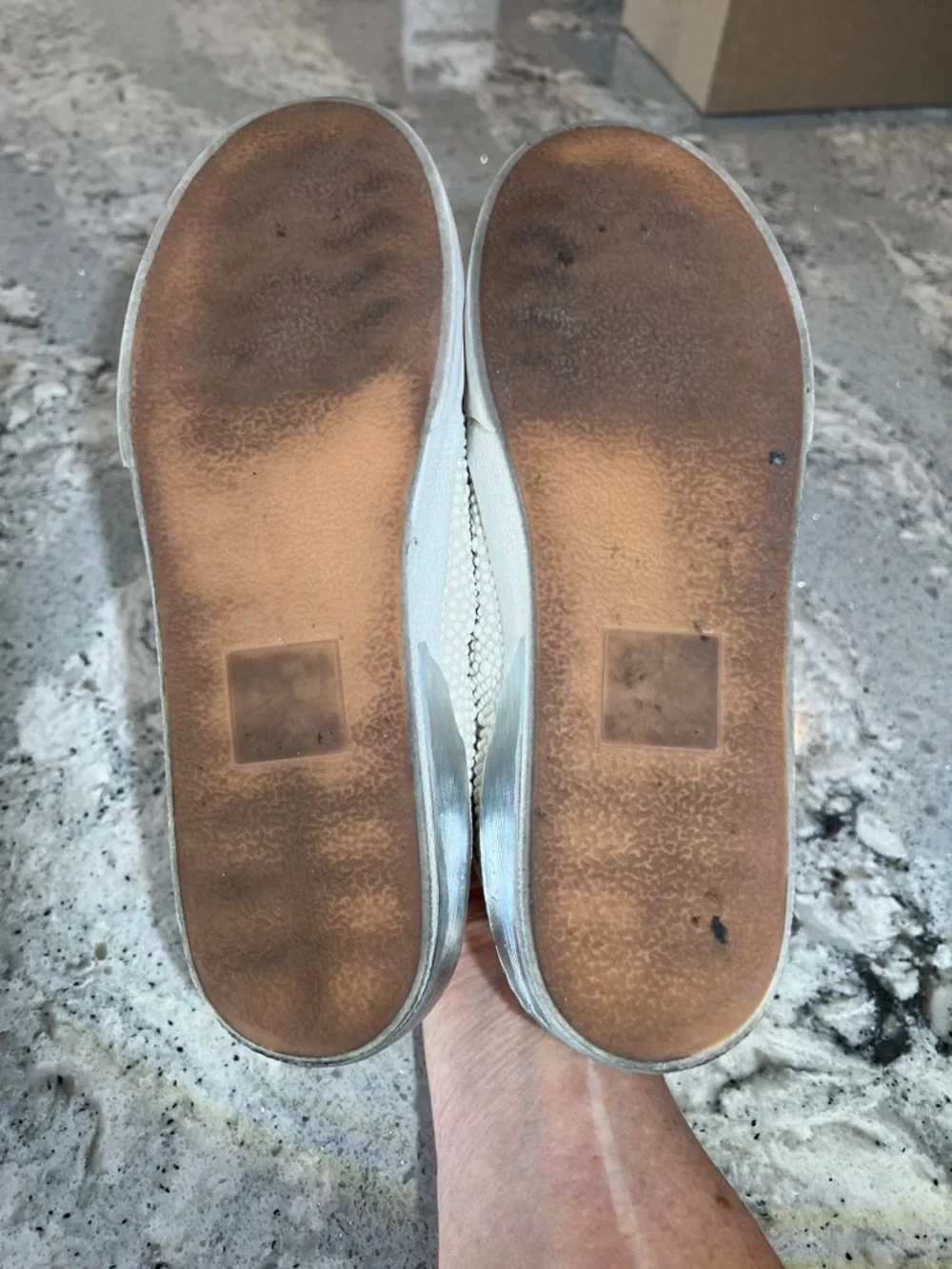 Dolce Vita Zina Pearl Embellished Sneakers - Vanilla Silver - Size 7.5 - Picture 8 of 10